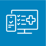 health app on mobile phone and computer icon